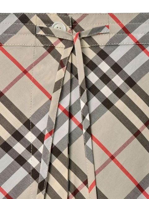 Burberry checked cotton shorts - Neutrals