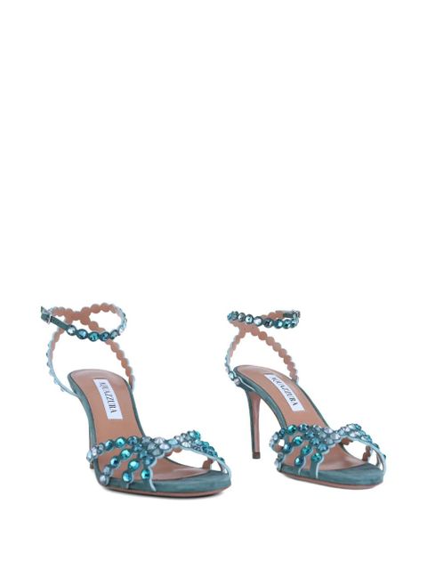 Aquazzura Tequila scallop sandals - Green - zdjęcie produktu nr 1