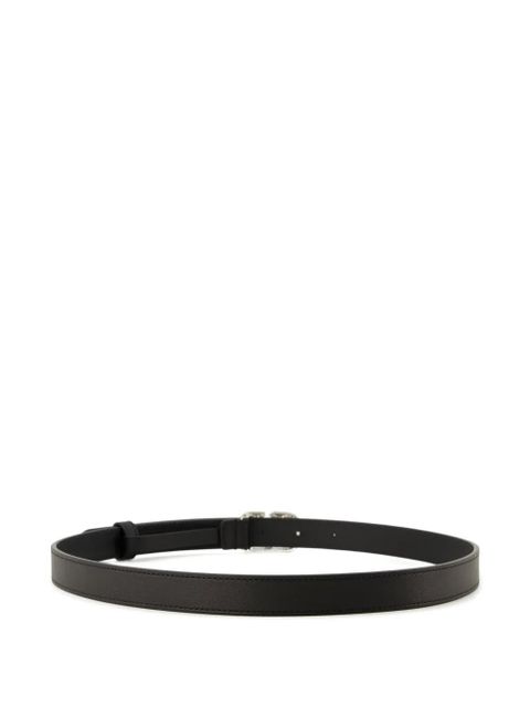 Valentino Garavani crystal-embellished leather belt - Black