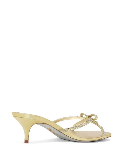 René Caovilla crystal-embellishment sandals - Gold