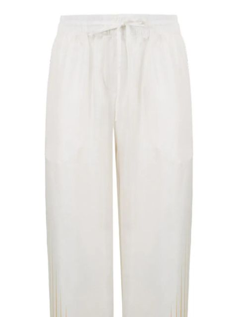 Casablanca twill print trousers - White