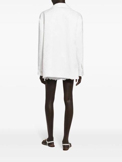 Dolce & Gabbana floral-embroidery miniskirt - White