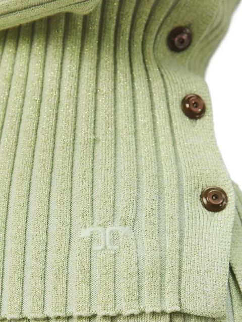 Tory Burch ribbed button sweater - Green