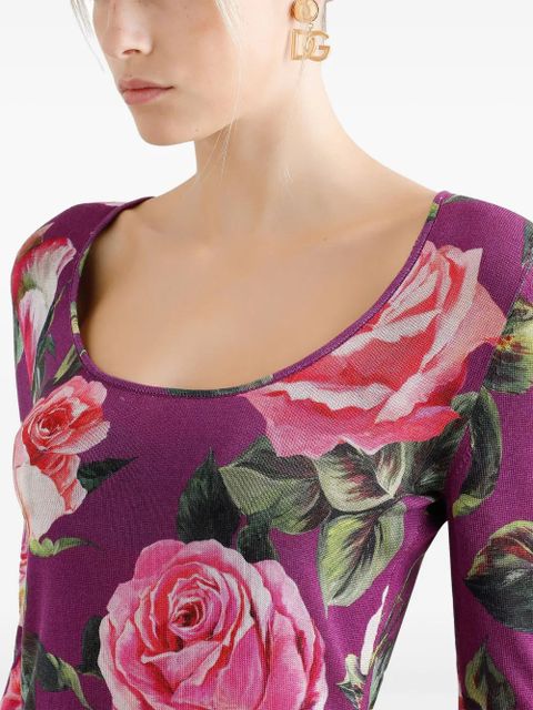 Dolce & Gabbana floral-print top - Pink - zdjęcie produktu nr 2