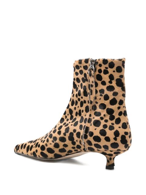 Aeyde Sofie Leo print ankle boots - Neutrals