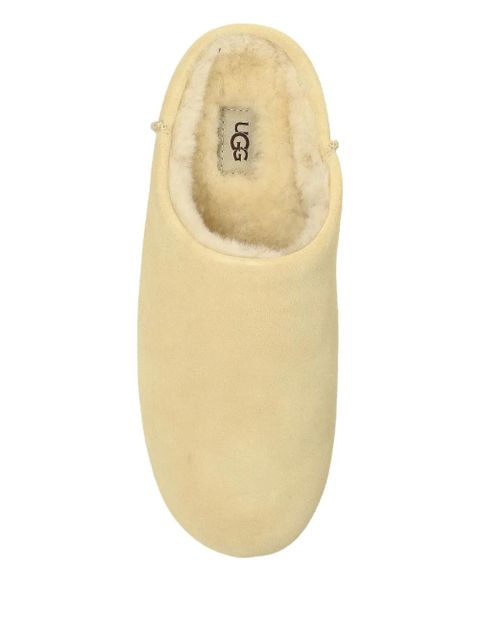 UGG sheepskin-lining flat-sole mules - Yellow