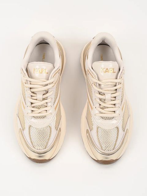 Karl Lagerfeld sneakersy KOMET damskie kolor beżowy KL65624M