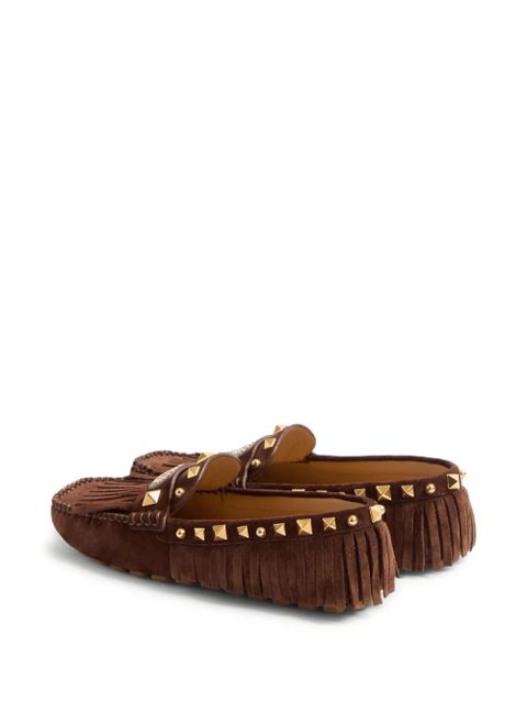 Valentino Garavani Plaster Caster fringed loafers - Brown