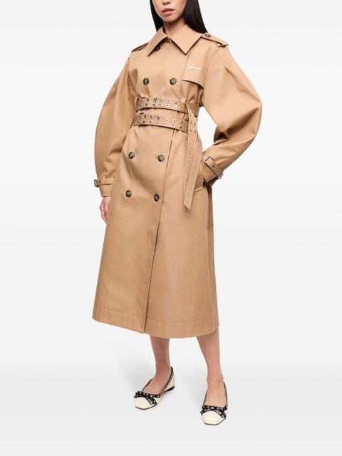 GANNI belted trench coat - Brown - zdjęcie produktu nr 2