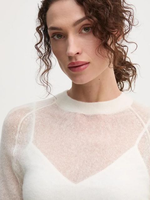 Guess sweter z wełną IZABELLA damski kolor beżowy lekki W5RR06 Z3HQ0