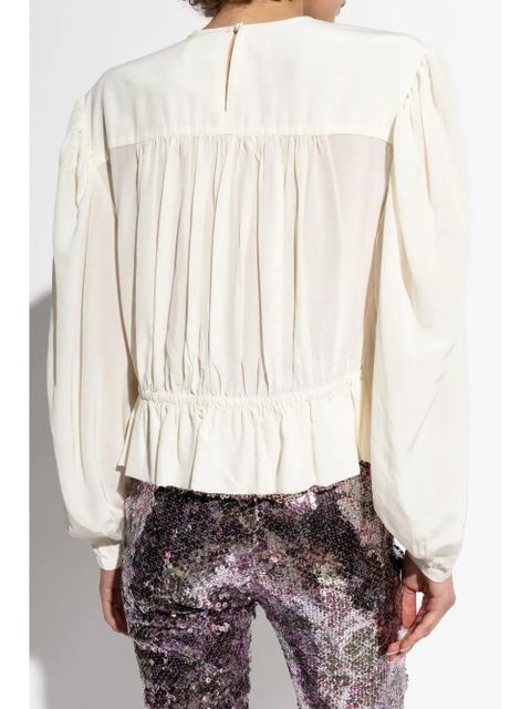 ISABEL MARANT Gelina gathered blouse - Neutrals