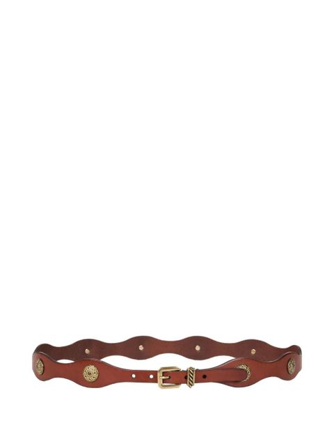ETRO wavy leather belt - Brown - zdjęcie produktu nr 1