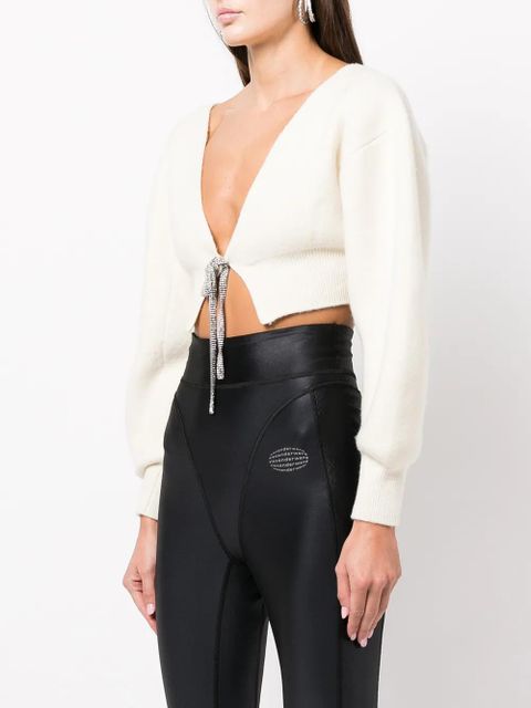 Alexander Wang V-neck cropped cardigan - Neutrals
