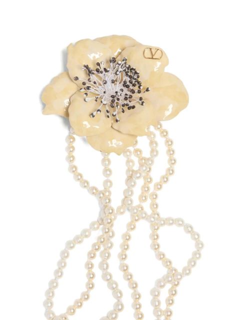 Valentino Garavani Fleur Lumineuse necklace - Neutrals
