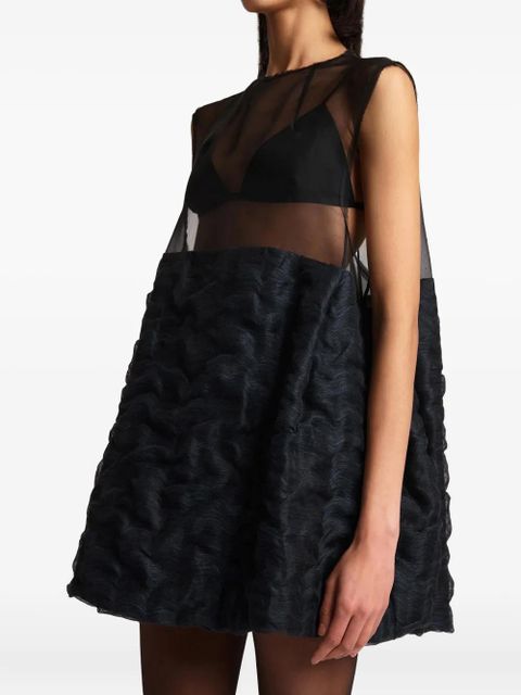 KHAITE Blair textured mini dress - Blue