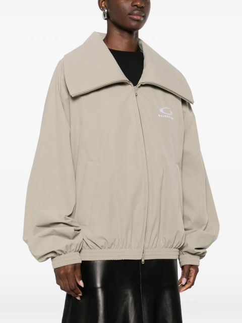 Balenciaga logo zip jacket - Neutrals