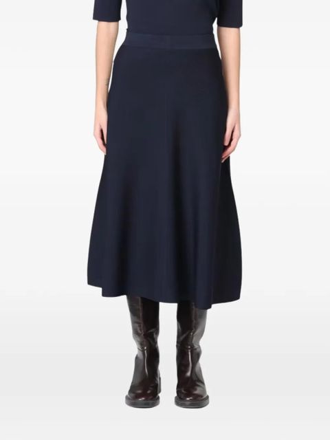 Max Mara knitted A-line midi skirt - Blue