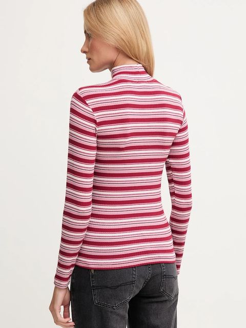 Pepe Jeans longsleeve damski kolor różowy z golfem PL5000039