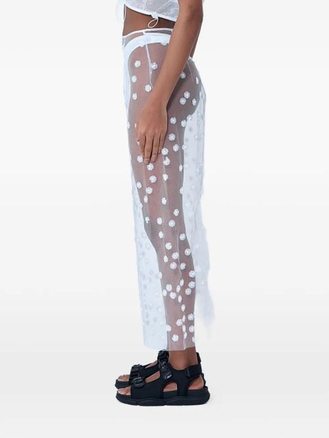 Cecilie Bahnsen floral-appliqué maxi skirt - White - zdjęcie produktu nr 2