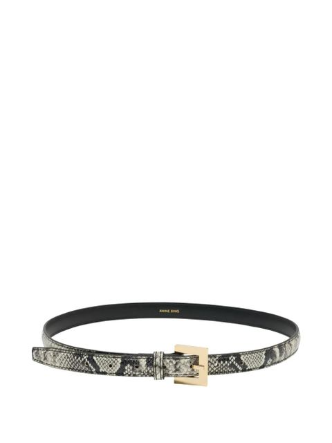 ANINE BING Nicola buckle leather belt - White - zdjęcie produktu nr 1