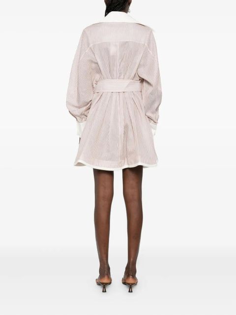 ZIMMERMANN Hypnotic Tuck belted mini shirt dress - Neutrals