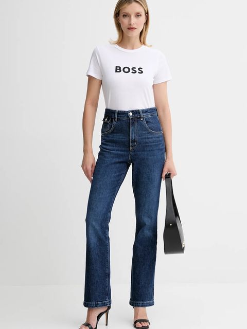 BOSS Orange t-shirt bawełniany BOSS ORANGE damski kolor biały 50501139