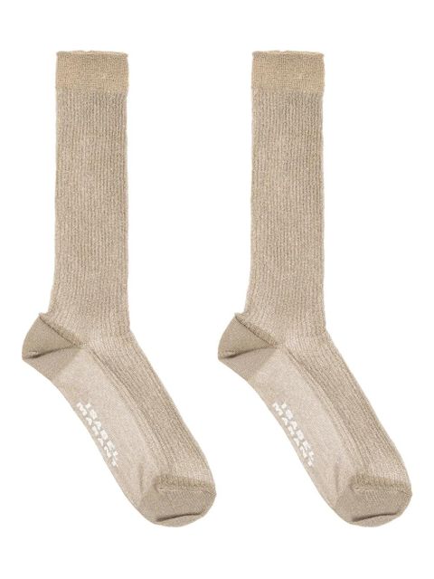 ISABEL MARANT logo-embellishment socks - Neutrals - zdjęcie produktu nr 1