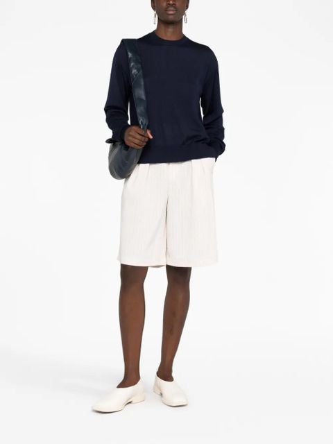 Jil Sander ribbed crew neck jumper - Blue