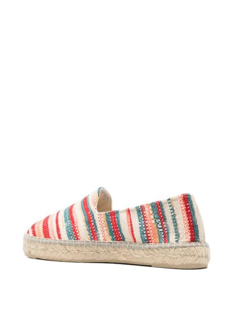 Manebi striped espadrilles - Red