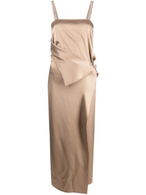 FENDI tie-waist silk maxi dress - Neutrals - zdjęcie produktu nr 1