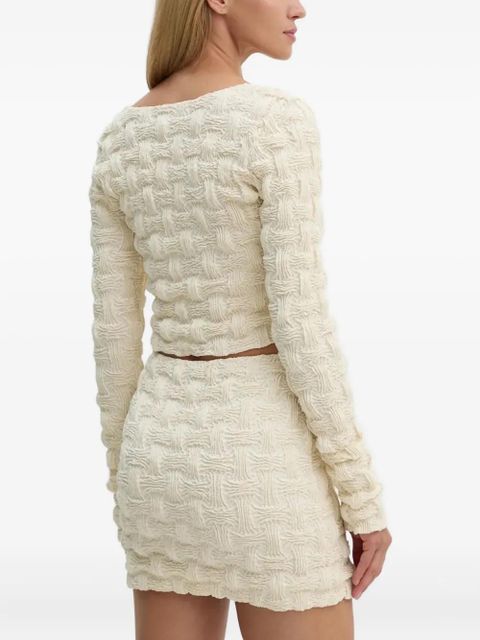 Nanushka woven buttoned-up top - Neutrals