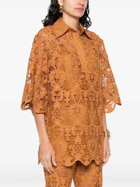ZIMMERMANN embroidered blouse - Brown