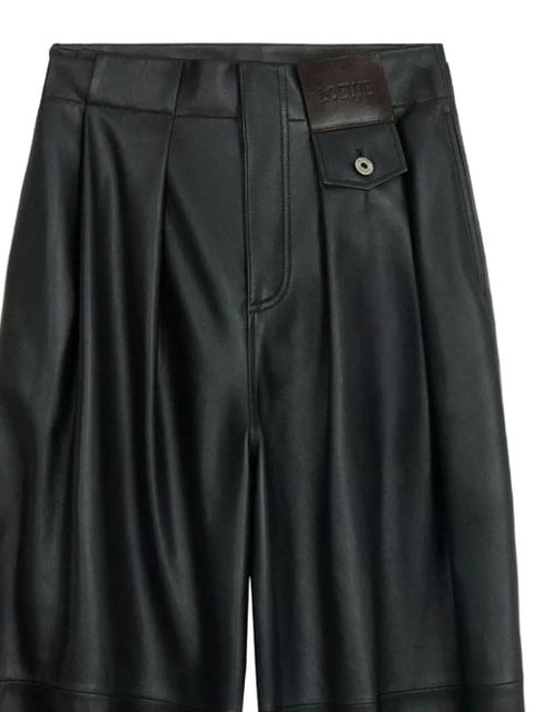 LOEWE pleated leather trousers - Black - zdjęcie produktu nr 2