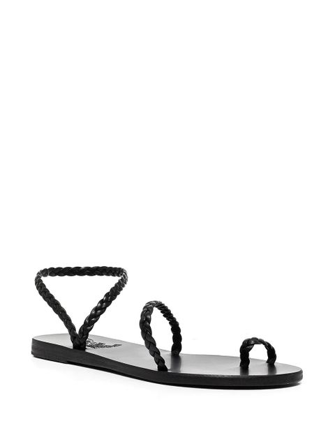 Ancient Greek Sandals Eleftheria braided leather sandals - Black