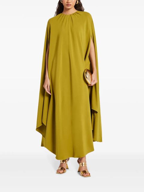 TOM FORD cape-effect georgette gown - Green - zdjęcie produktu nr 2