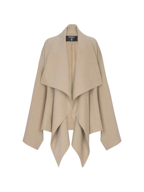 Balmain loose gabardine jacket - Neutrals - zdjęcie produktu nr 1