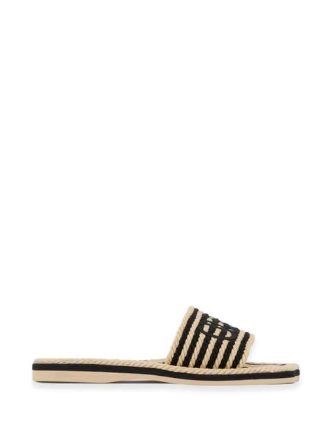 Chloé logo-detail flat sandals - Black - zdjęcie produktu nr 1