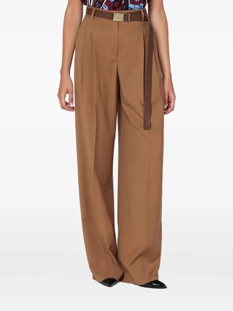 Max Mara pleated belted trousers - Brown