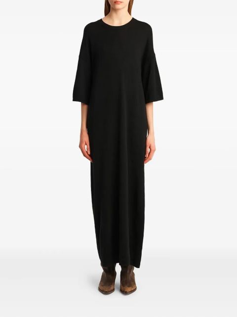 KHAITE crew-neck maxi dress - Black - zdjęcie produktu nr 2