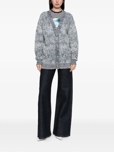 Rabanne V-neck button-front cardigan - Blue - zdjęcie produktu nr 2