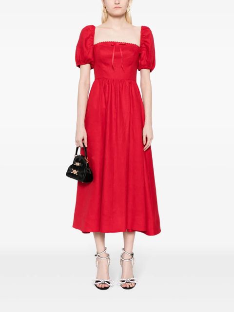 Reformation Marella linen dress - Red