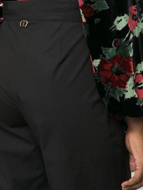 TWINSET high-waisted straight-leg trousers - Black