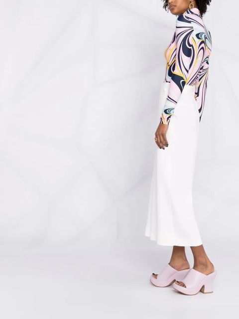 Valentino Garavani cropped wide-leg trousers - White