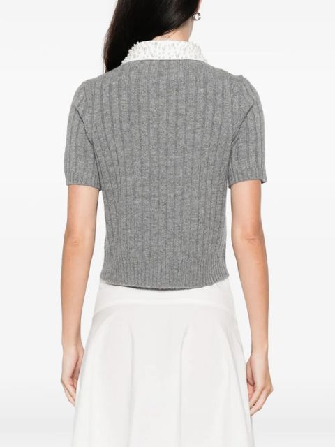 Maje removable-collar sweatshirt - Grey - zdjęcie produktu nr 2