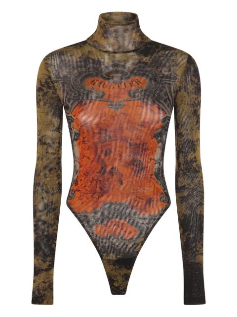 Jean Paul Gaultier graphic-print bodysuit - Black - zdjęcie produktu nr 1