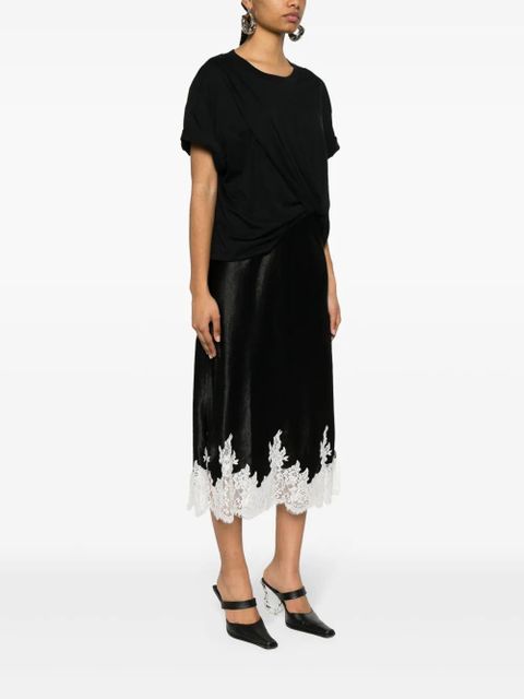 3.1 Phillip Lim draped T-shirt slip combo dress - Black