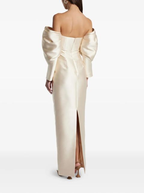 Solace London off-shoulder dress - Neutrals