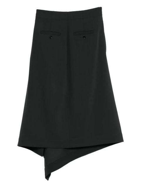 AMI Paris asymmetrical wrap skirt - Black
