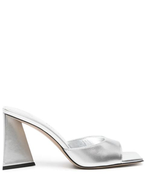 The Attico 85mm Devon metallic sandals - Silver - zdjęcie produktu nr 1