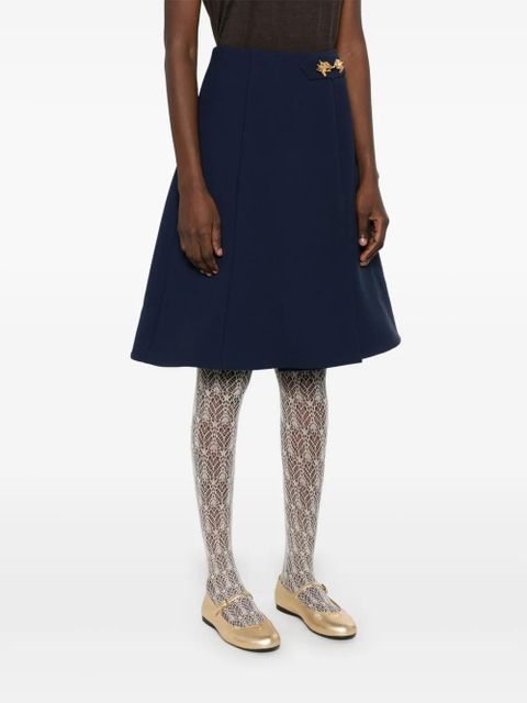 Valentino Garavani pleat-detailed mini skirt - Blue